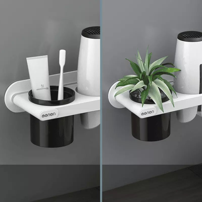 Suporte de Parede para Secador de Cabelo e Utensílios
