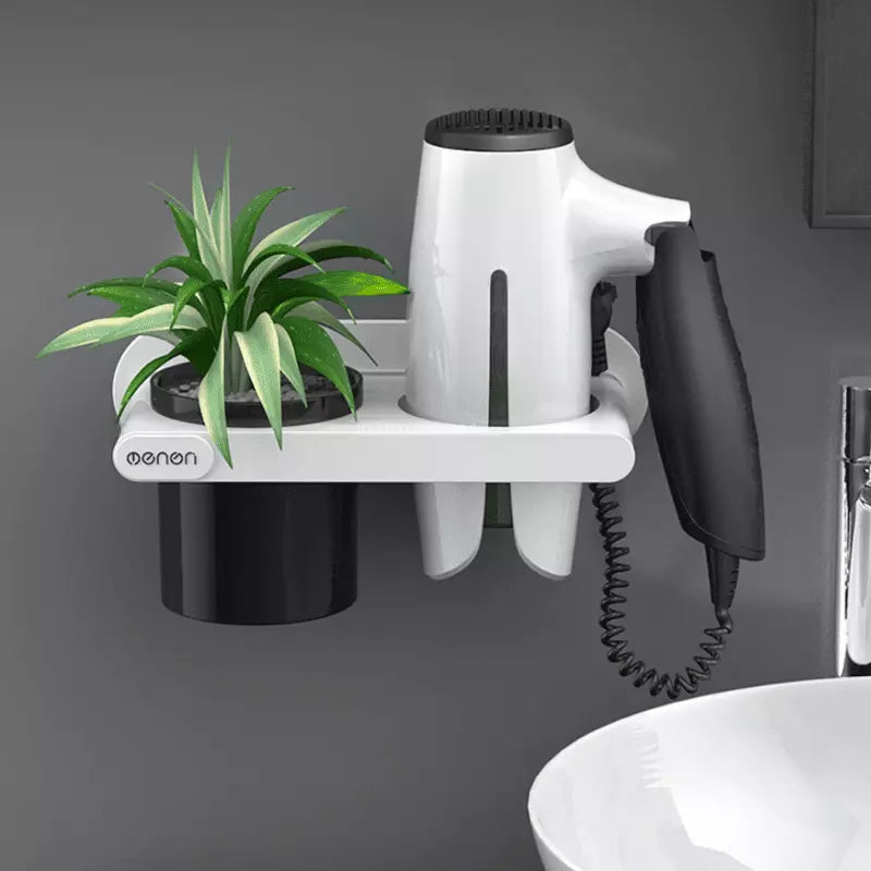 Suporte de Parede para Secador de Cabelo e Utensílios