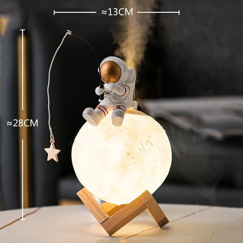 Umidificador de Ar e Luminária Astronauta com Controle de Luz
