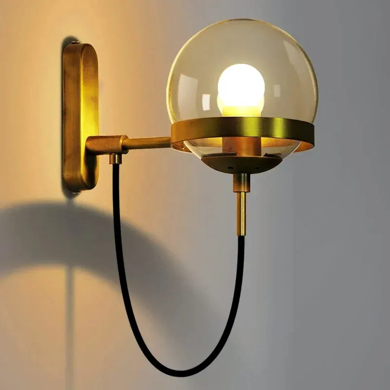Luminária - Arandela Globe Vintage com Globo de Vidro