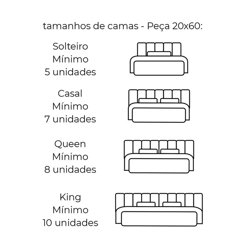 Cabeceira 1 Modulo Estofado 45x20 cm