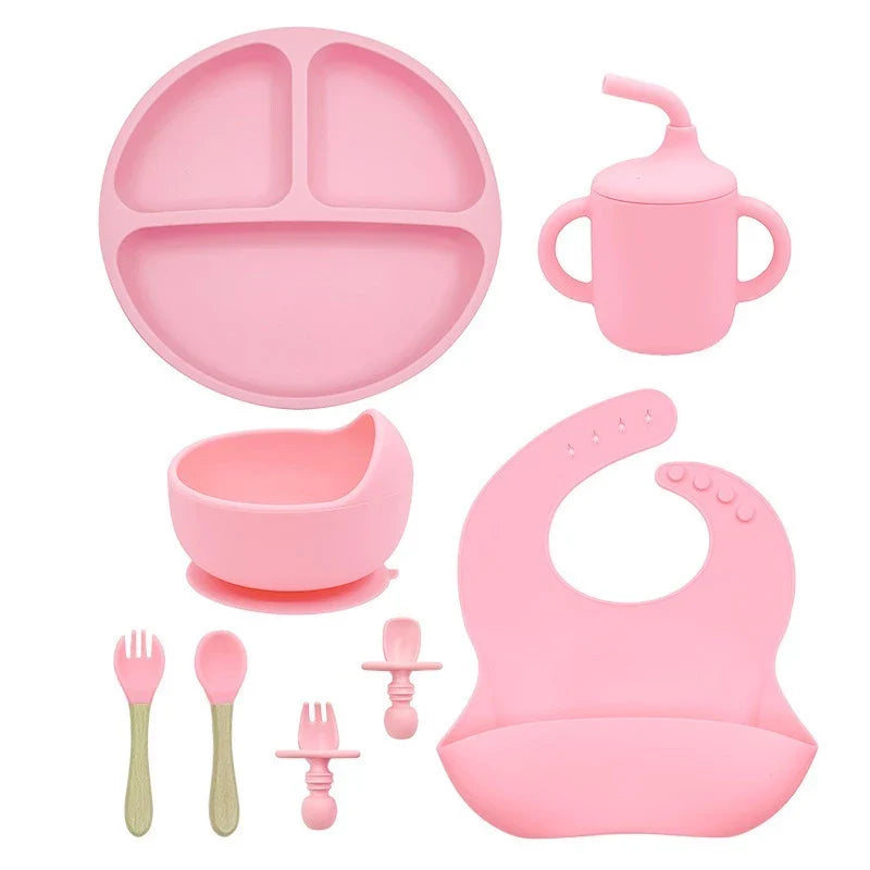 Talheres bebê silicone 8 Peças