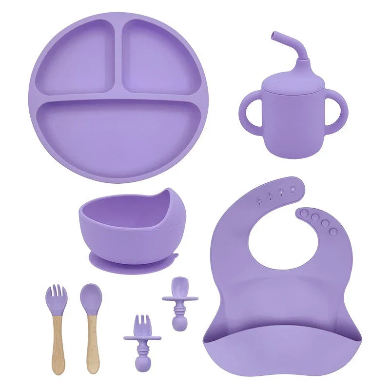 Talheres bebê silicone 8 Peças