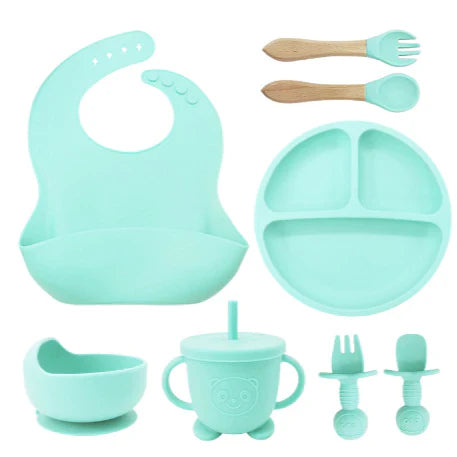Talheres bebê silicone 8 Peças