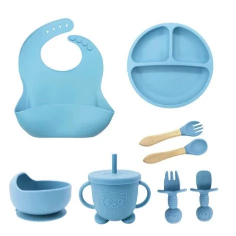 Talheres bebê silicone 8 Peças