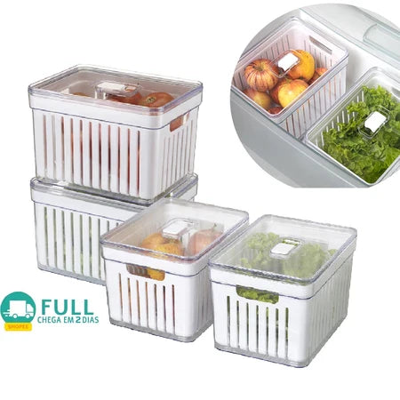 Kit 4 Organizador de Geladeira