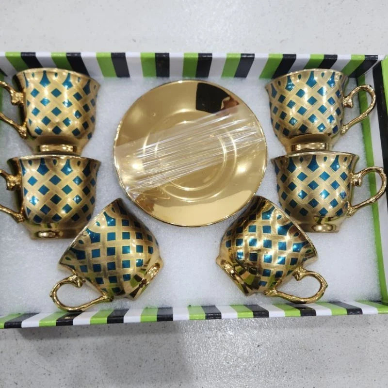 kit de café com 12 peças de Cerâmica em porcelana