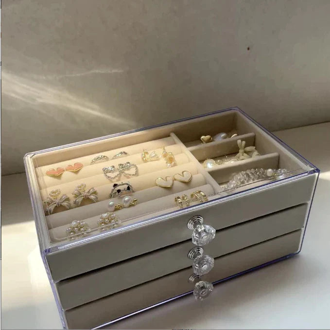 Porta Joia Acrílico Com 3 Camadas