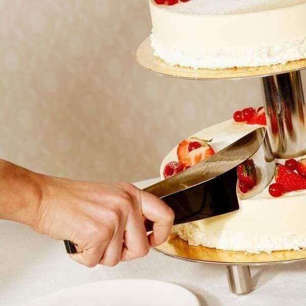 Fatiador de Bolo e Torta em Aço Inox com Design Europeu Premium