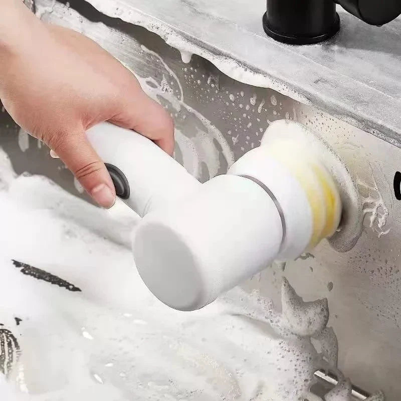 Escova eletrica de Limpeza 5 em 1