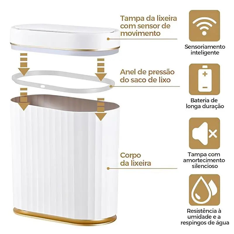 Lixeira Com Sensor Automático Inteligente