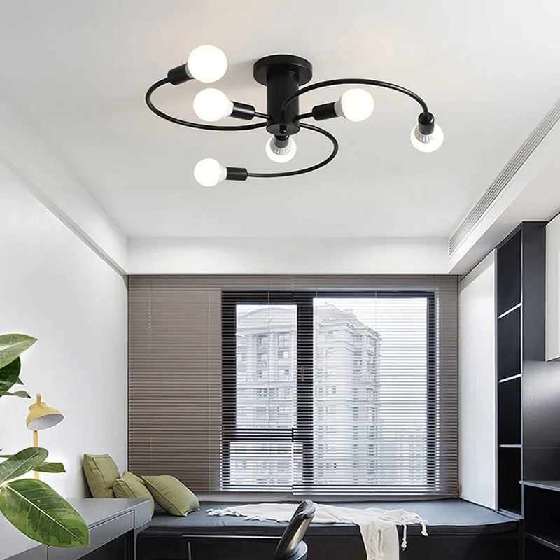 Luminária - Lustre Moderno de Metal com Design Artístico