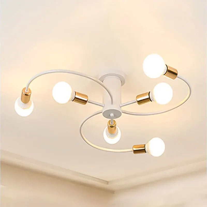 Luminária - Lustre Moderno de Metal com Design Artístico