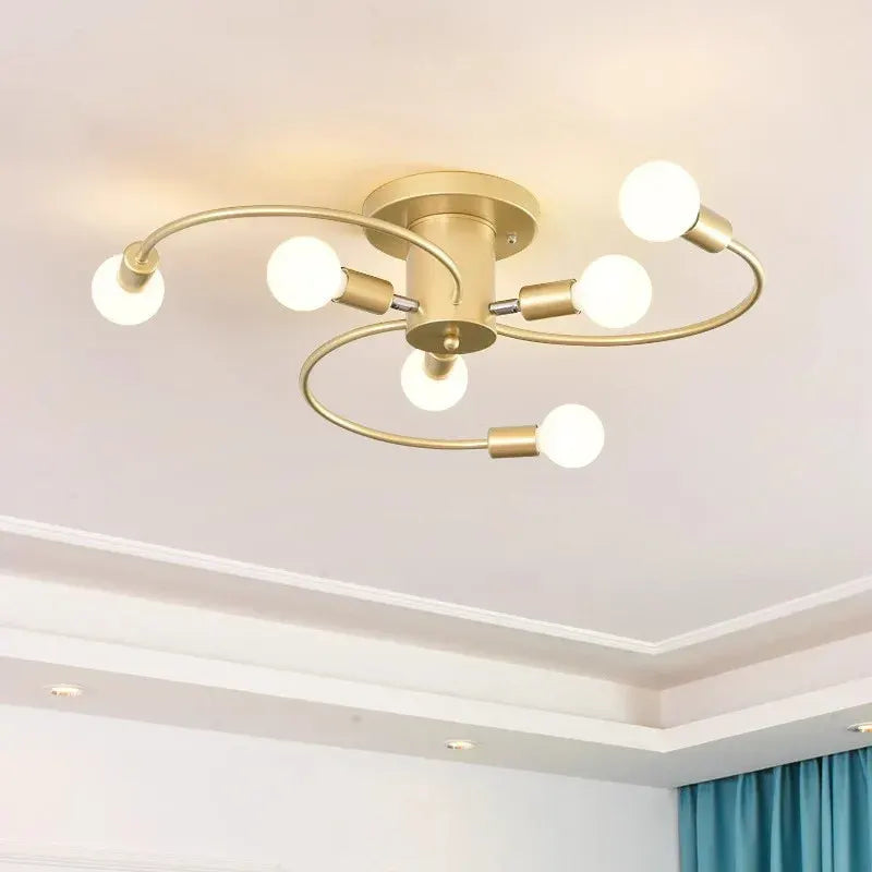 Luminária - Lustre Moderno de Metal com Design Artístico