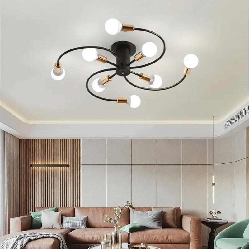 Luminária - Lustre Moderno de Metal com Design Artístico