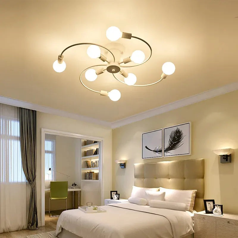 Luminária - Lustre Moderno de Metal com Design Artístico