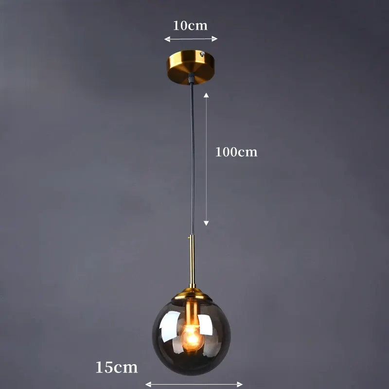 Luminária - Pendente LED Esfera de Vidro