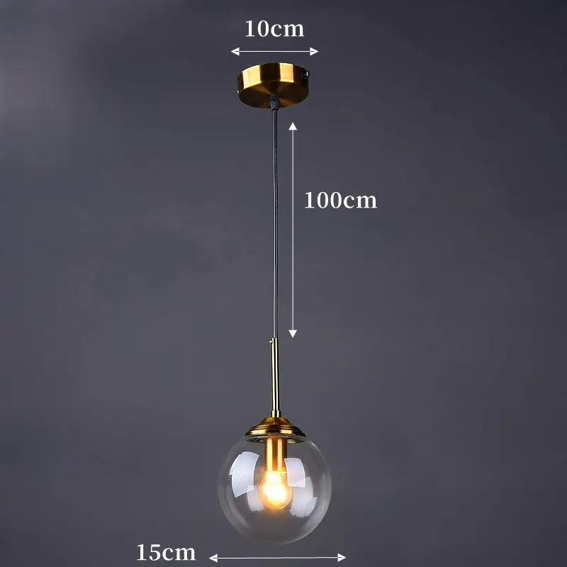 Luminária - Pendente LED Esfera de Vidro
