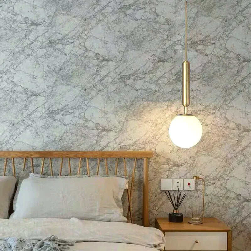 Luminária - Pendente LED Esfera de Vidro Branco