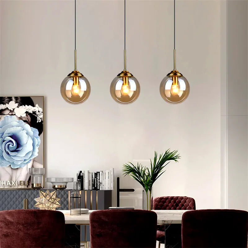 Luminária - Pendente LED Esfera de Vidro