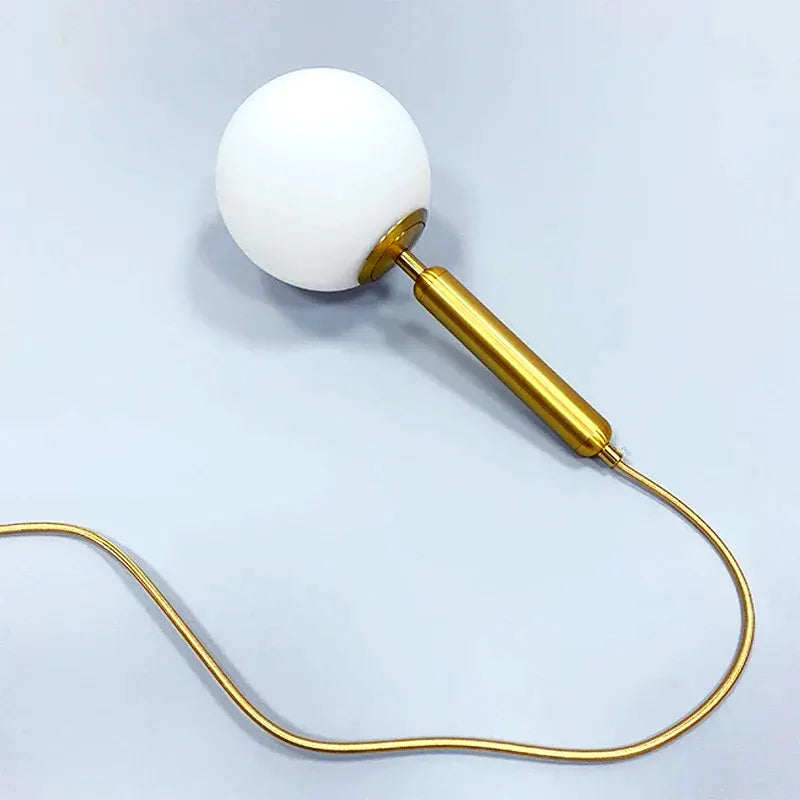 Luminária - Pendente LED Esfera de Vidro Branco