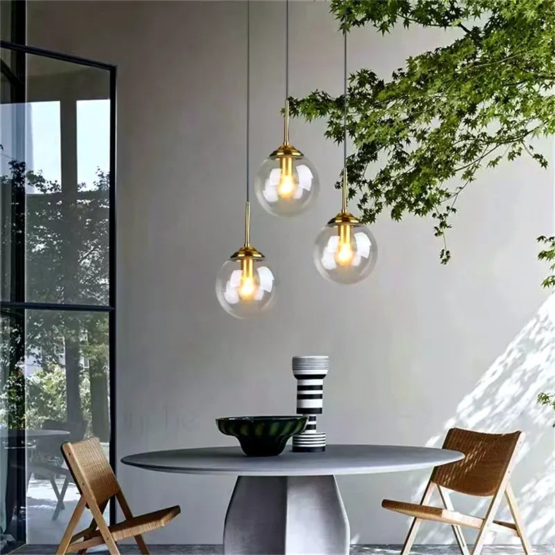 Luminária - Pendente LED Esfera de Vidro