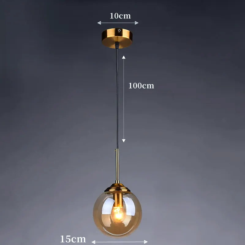 Luminária - Pendente LED Esfera de Vidro