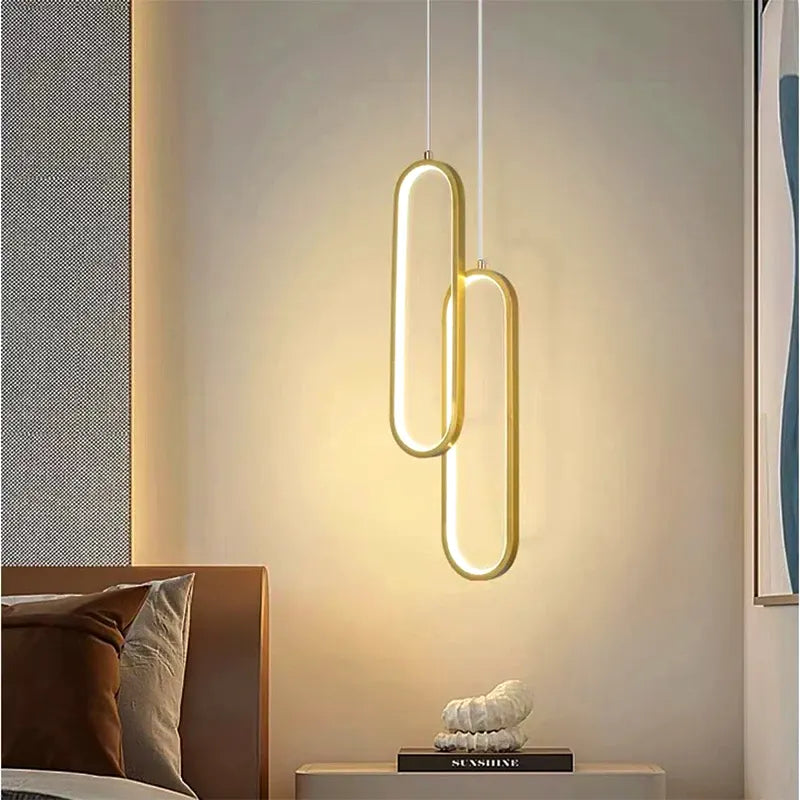 Luminária - Pendente LED Oval Contemporâneo