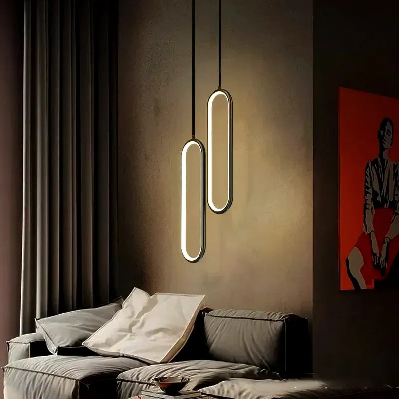 Luminária - Pendente LED Oval Contemporâneo