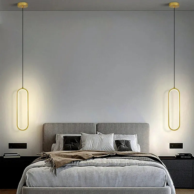 Luminária - Pendente LED Oval Contemporâneo