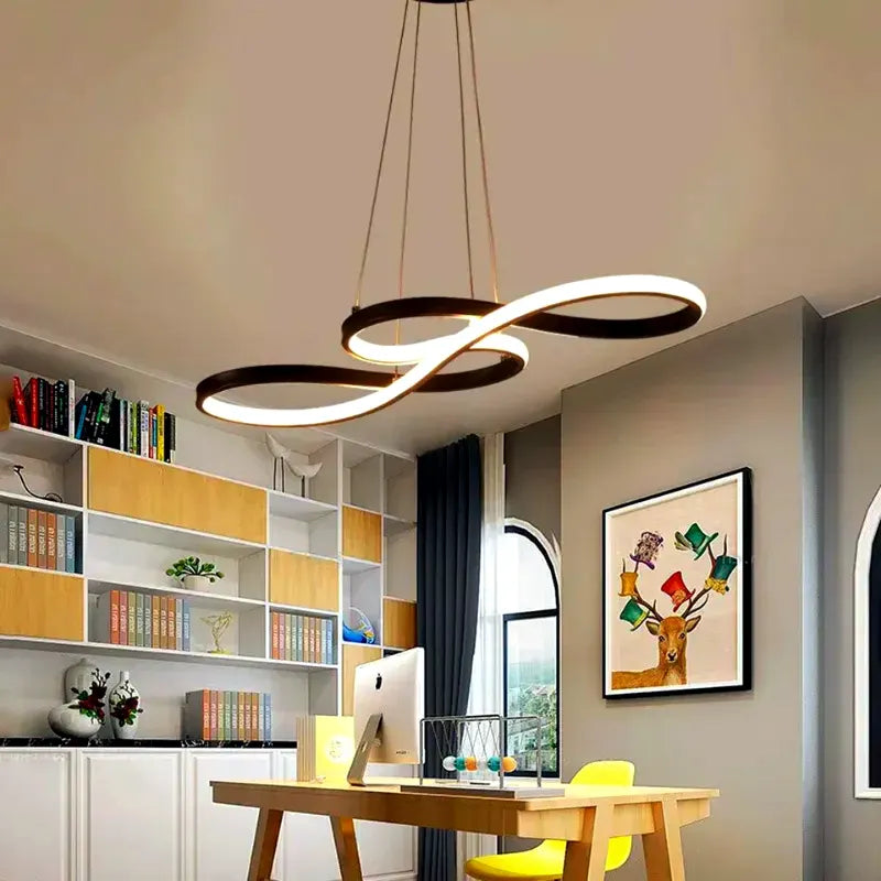 Luminária - Pendente Moderno Onda com Controle Remoto