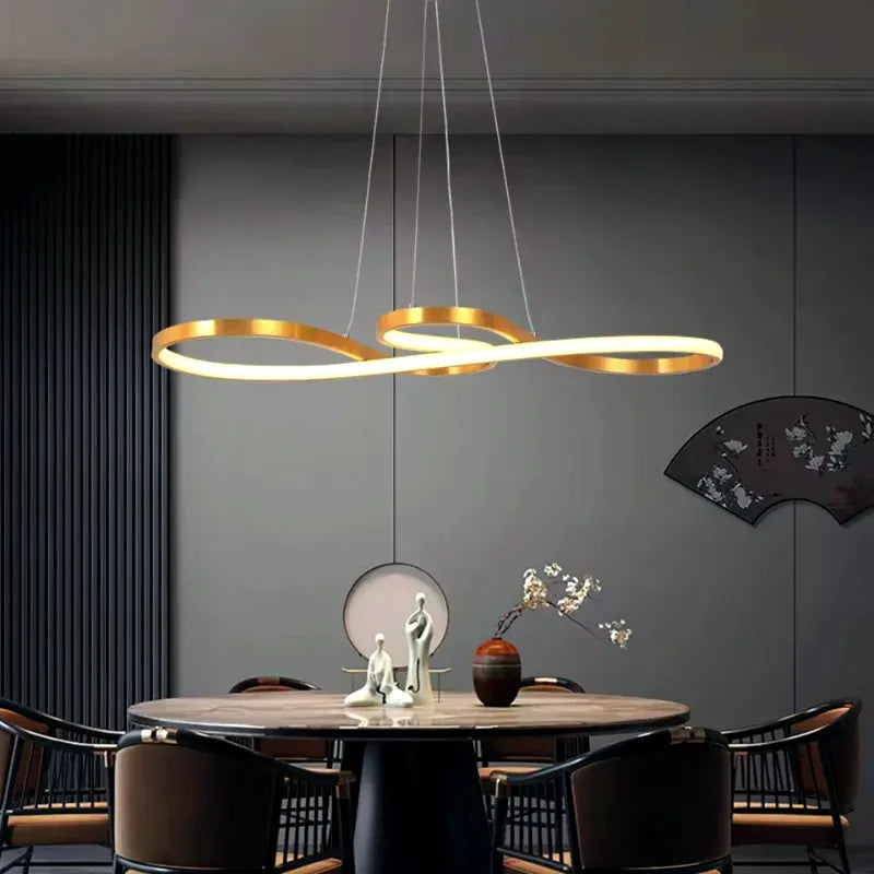 Luminária - Pendente Moderno Onda com Controle Remoto
