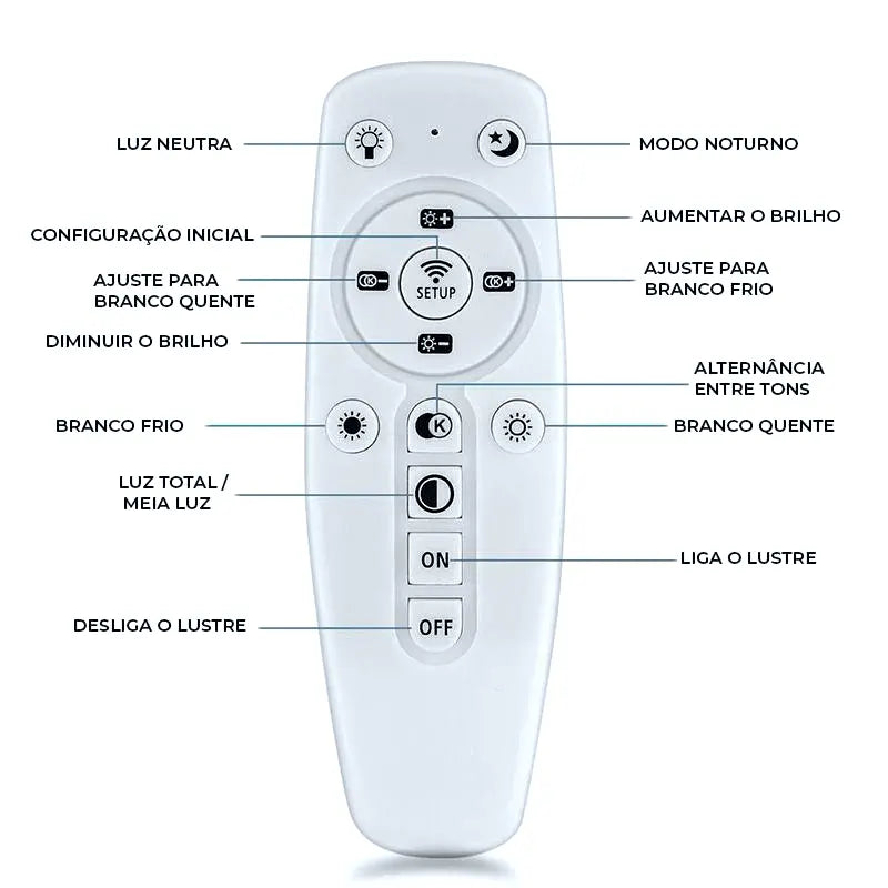 Luminária - Pendente Moderno Onda com Controle Remoto