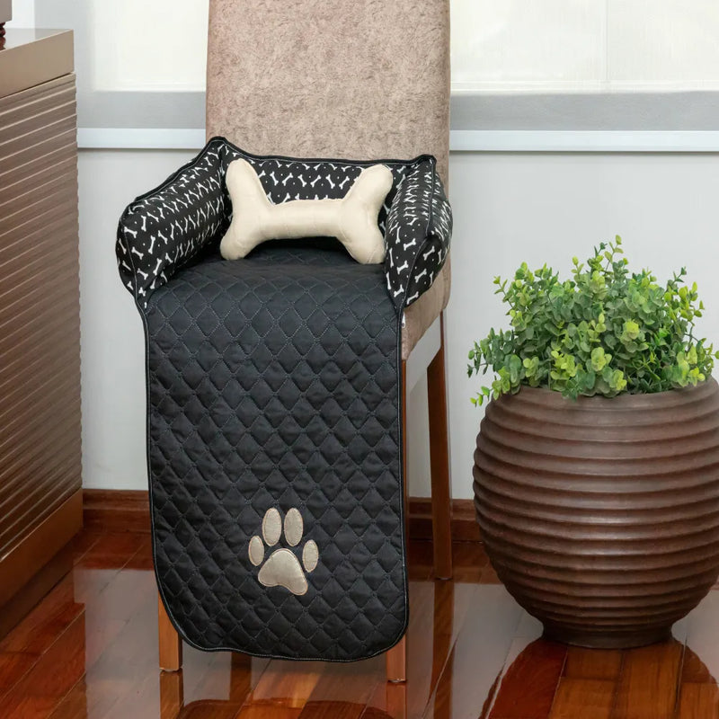 Protetor de Sofá Pet Impermeável Pequeno - Preto