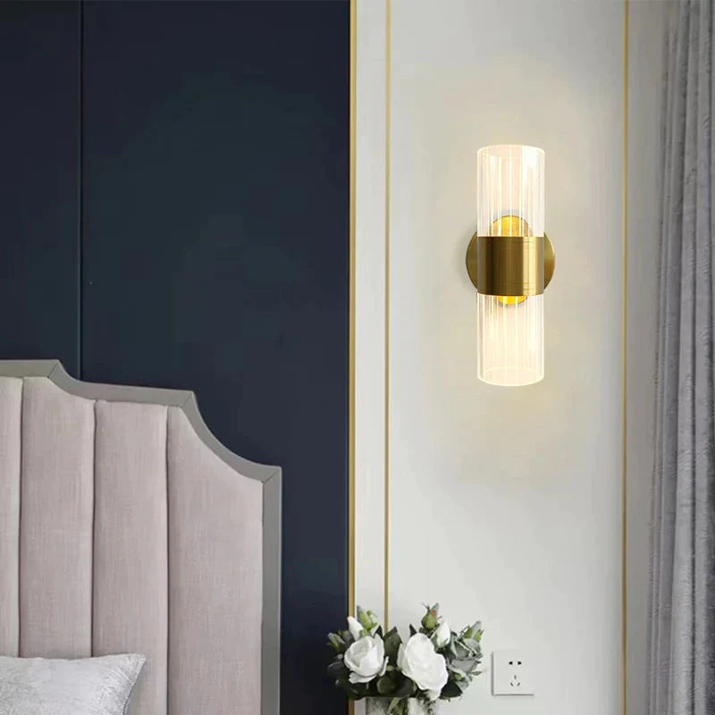 Luminária - Arandela LED Luxo Bivolt em Alumínio Dourado