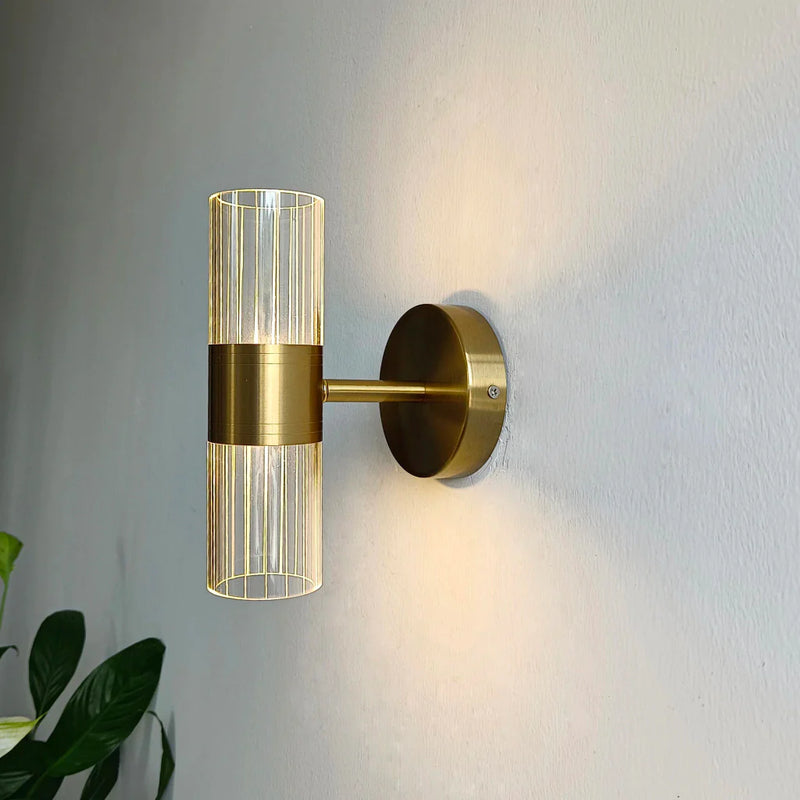 Luminária - Arandela LED Luxo Bivolt em Alumínio Dourado