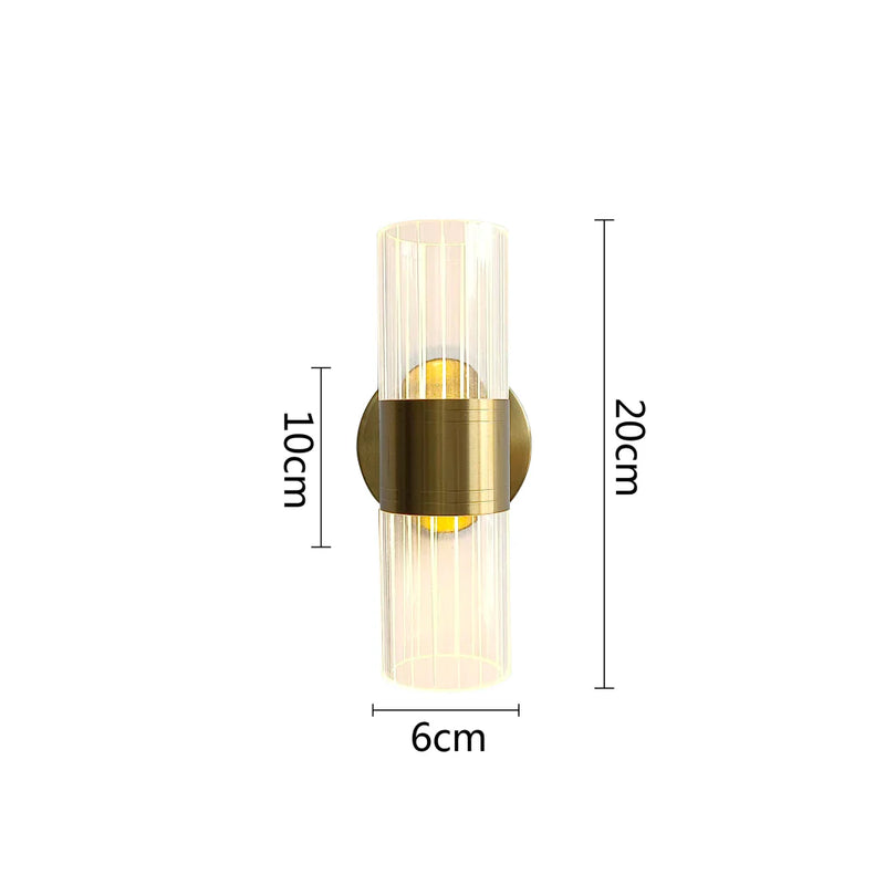 Luminária - Arandela LED Luxo Bivolt em Alumínio Dourado