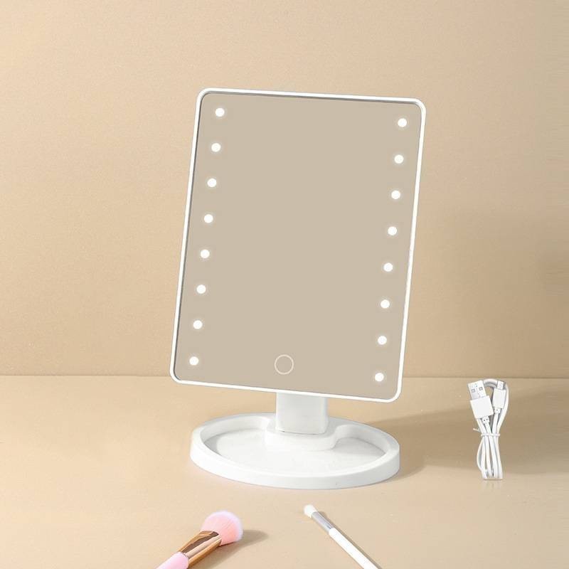 Espelho De Mesa Maquiagem Com Leds e Rotação