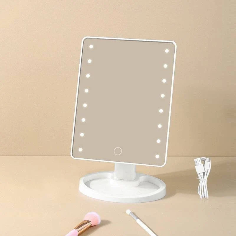 Espelho De Mesa Maquiagem Com Leds e Rotação
