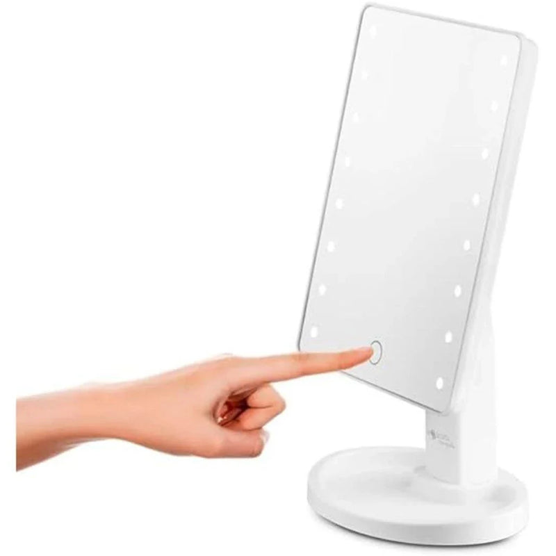 Espelho De Mesa Maquiagem Com Leds e Rotação