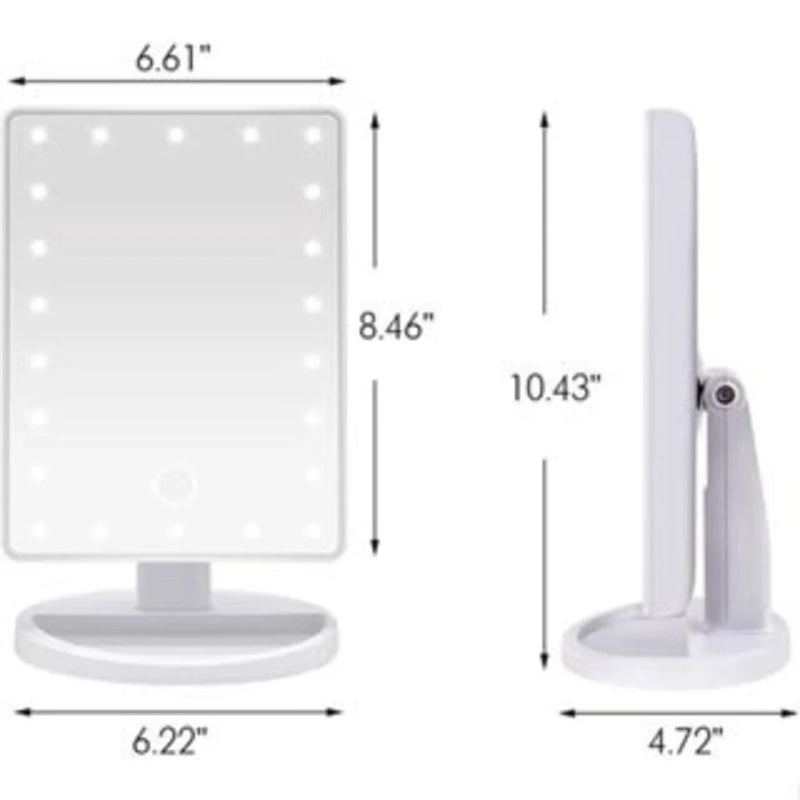 Espelho De Mesa Maquiagem Com Leds e Rotação