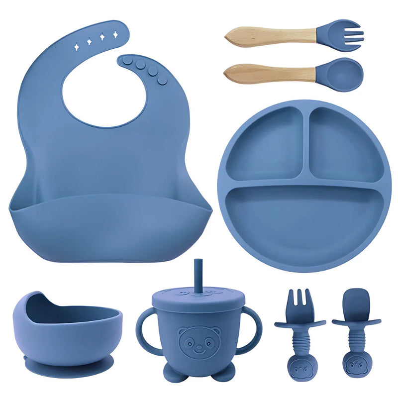 Talheres bebê silicone 8 Peças