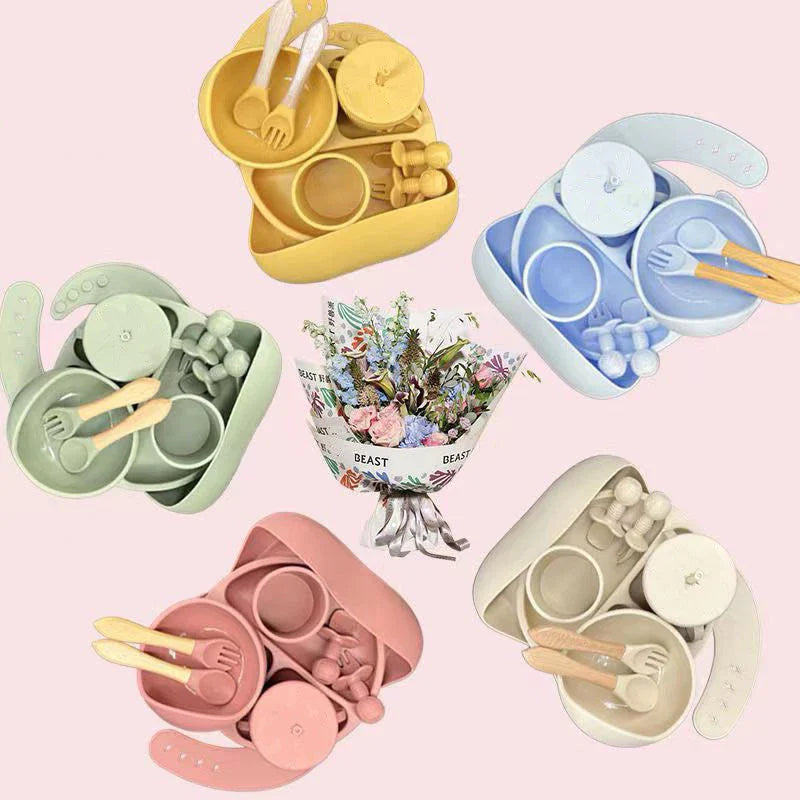 Talheres bebê silicone 8 Peças