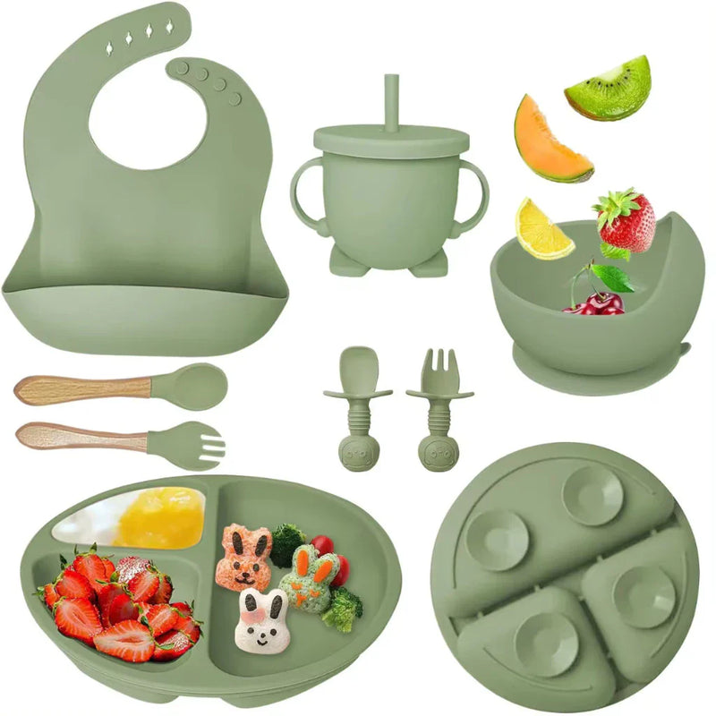 Talheres bebê silicone 8 Peças