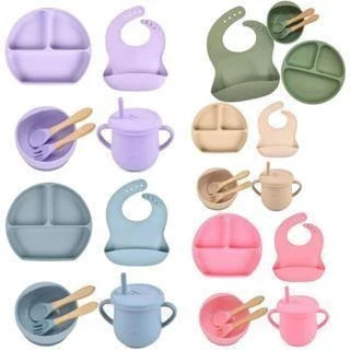 Talheres bebê silicone 8 Peças