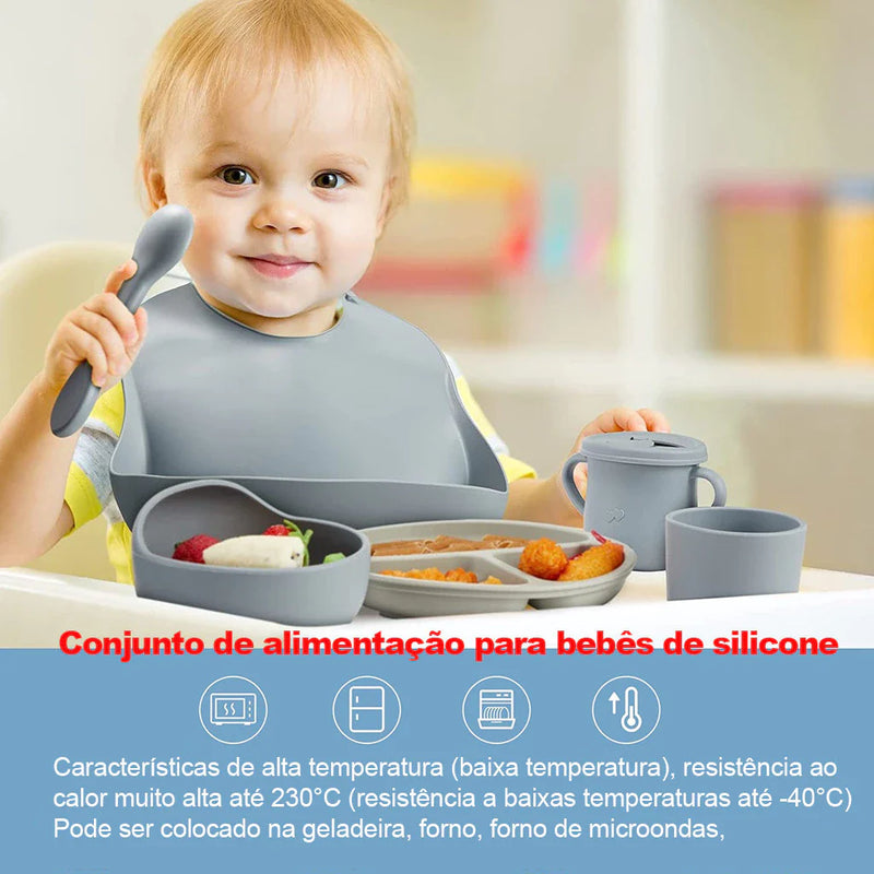 Talheres bebê silicone 8 Peças