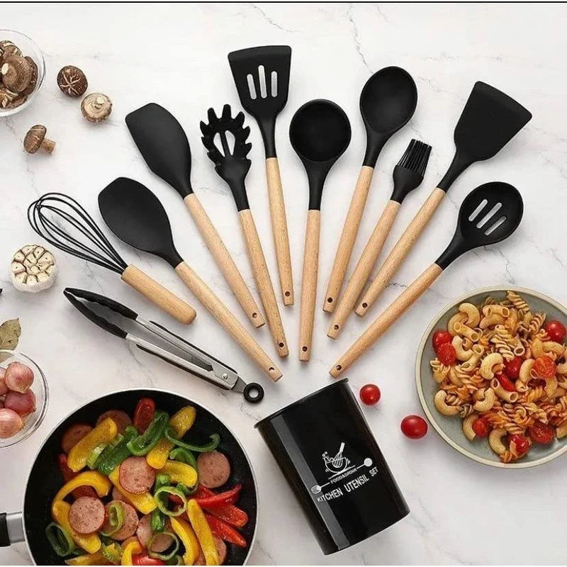 Kit C/12 Peças Utensílios De Cozinha