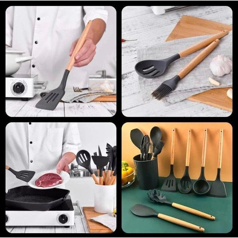 Kit C/12 Peças Utensílios De Cozinha